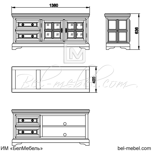 Тумба под ТВ "Сальвина" СКМ-003-09-01