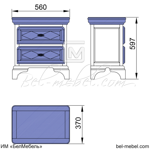 Тумба прикроватная "Софи" СКМ-004-03