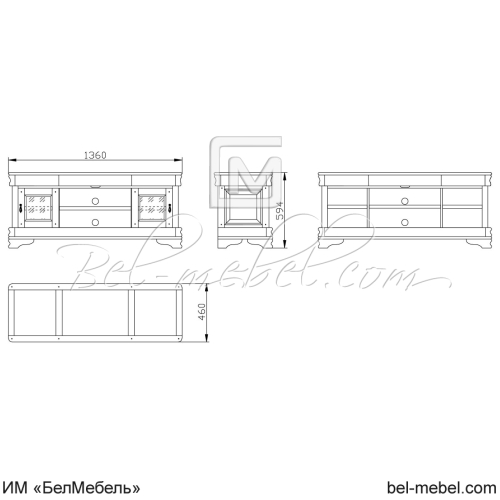 Тумба под ТВ "Маэстро" эскиз 159