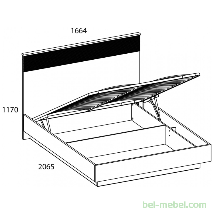 SIMPLE, Кровать 160 с подъемником