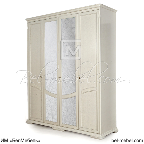 Шкаф для одежды "Лика" 4-х дв. с зеркалом ММ-137-01/04