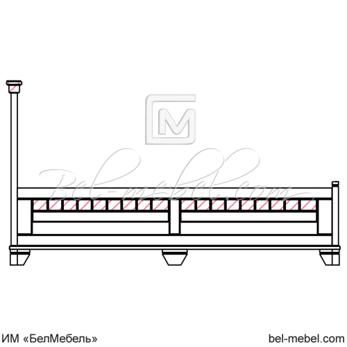 Кровать двойная 006 24 1400