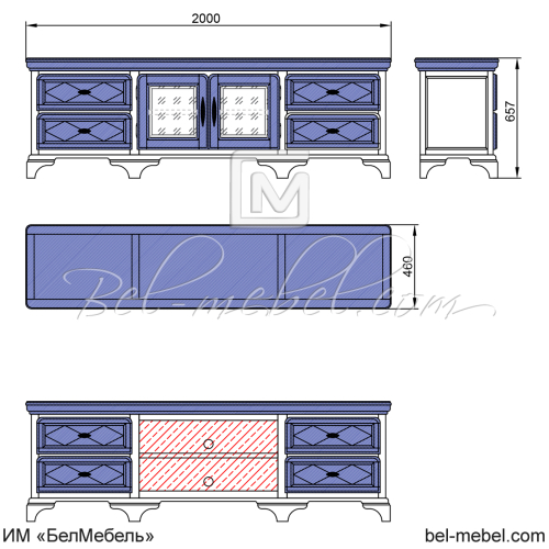 Тумба под ТВ "Софи" СКМ-004-14