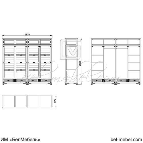 Шкаф для одежды "Марина" эскиз 47