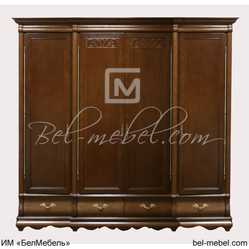 Шкаф для одежды "Оскар" 4-х дв. без зеркала ММ-216-01/04Б