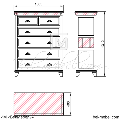 Комод "Винтаж" эскиз 9