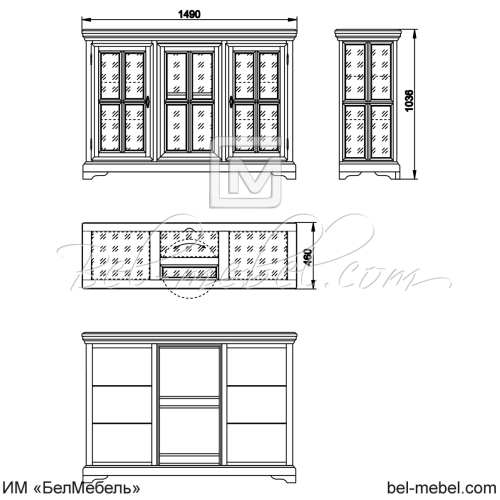 Витрина "Сальвина" СКМ-003-55