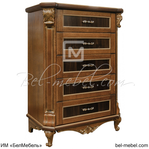 Комод Альба 04с 1 П 524.04с Палисандр с золочением