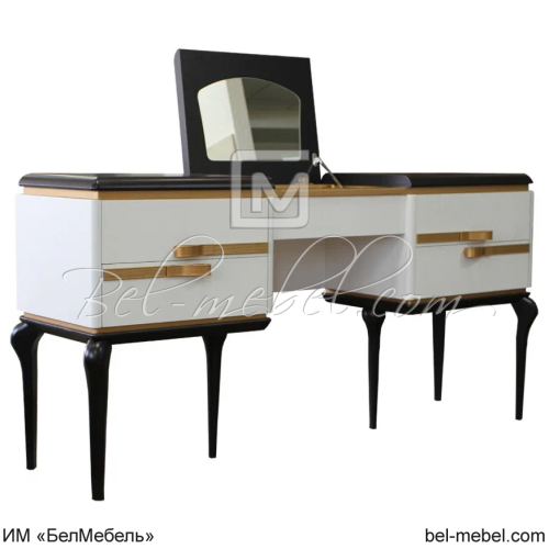 Стол туалетный Милана ММ-338-06 Альба + черная эмаль с золотом