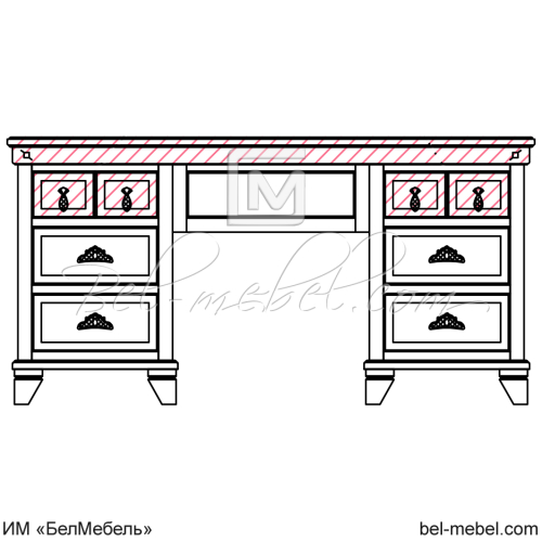 Стол письменный эскиз 68