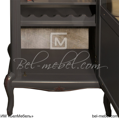 Витрина Мокко ММ-306-01/01 Изабелла с открытой дверью