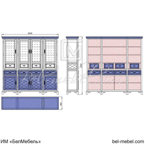 Шкаф для книг "Софи" СКМ-004-48