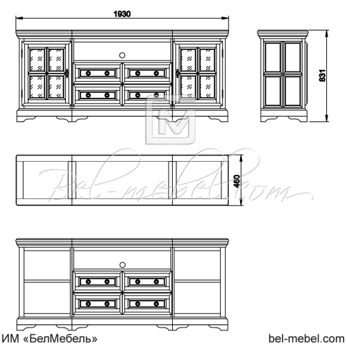 Тумба под ТВ "Сальвина" СКМ-003-08-01