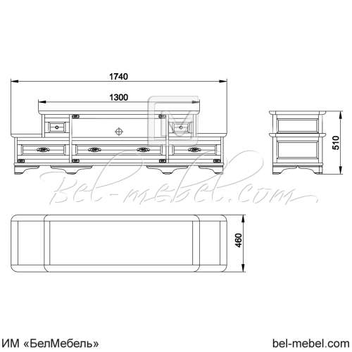 Тумба под ТВ "Марина" эскиз 99
