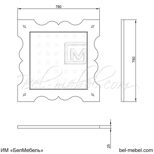 Зеркало "Винтаж" СКМ-006-36