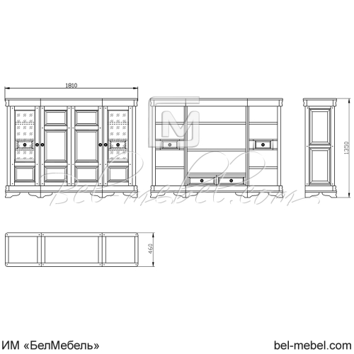 Шкаф с витриной "Маэстро" СКМ-002-06-01