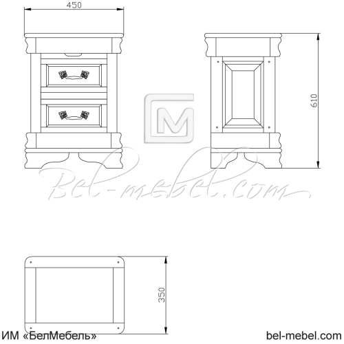 Тумба прикроватная "Маэстро" СКМ-002-17-01