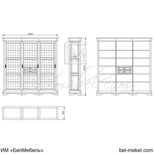 Шкаф для книг "Маэстро" эскиз 73