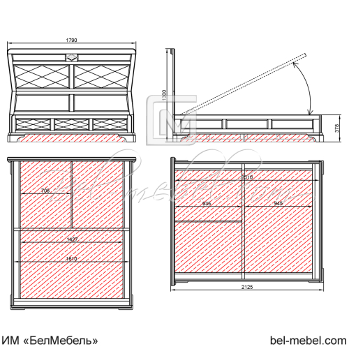Кровать "Софи" СКМ-004-22П/1600