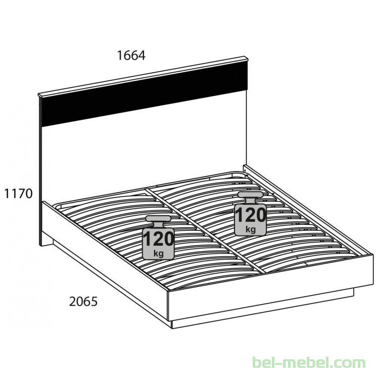 SIMPLE, Кровать 160 с подъемником