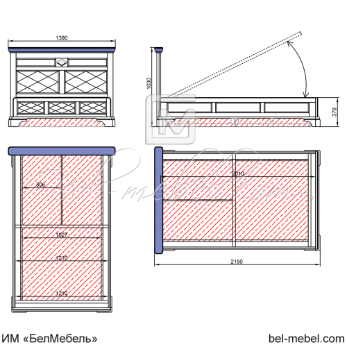 Кровать "Софи" СКМ-004-23П/1200