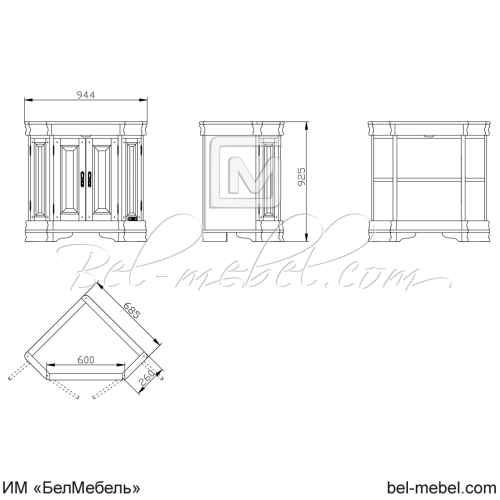 Тумба угловая "Маэстро" СКМ-002-51