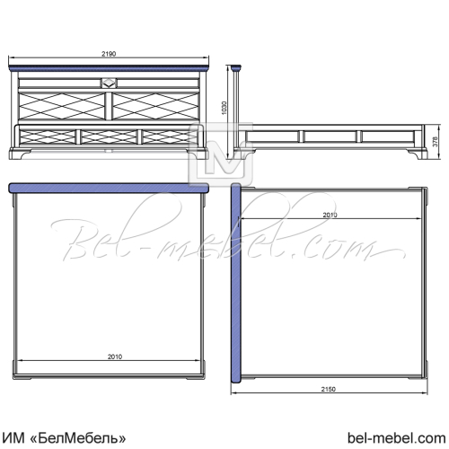 Кровать "Софи" эскиз 46