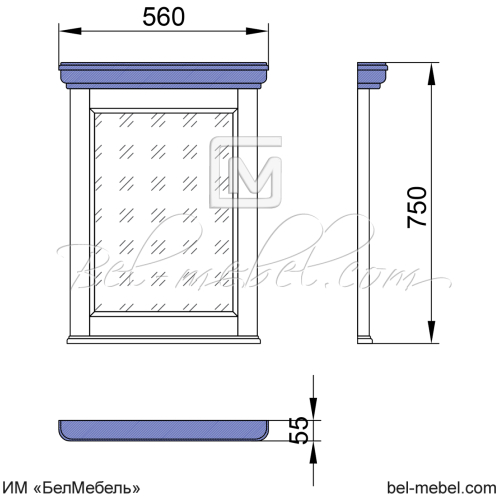 Зеркало "Софи" СКМ-004-34