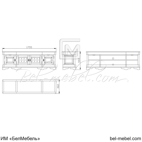 Тумба под ТВ "Маэстро" эскиз 142