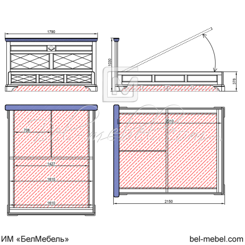 Кровать "Софи" СКМ-004-23П/1600