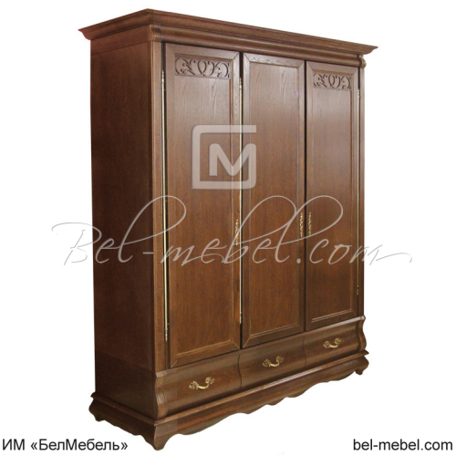 Шкаф для одежды "Оскар" 3-х дв. без зеркала ММ-216-01/03Б