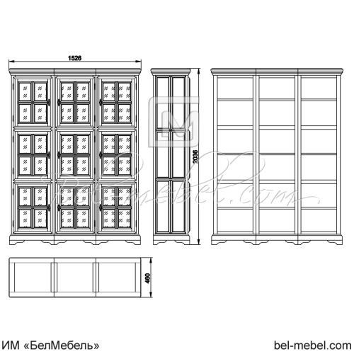 Шкаф для книг "Сальвина" СКМ-003-30
