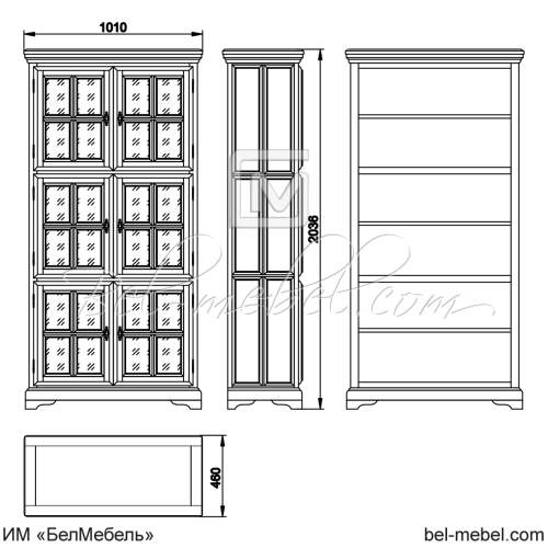 Шкаф для книг "Сальвина" СКМ-003-28