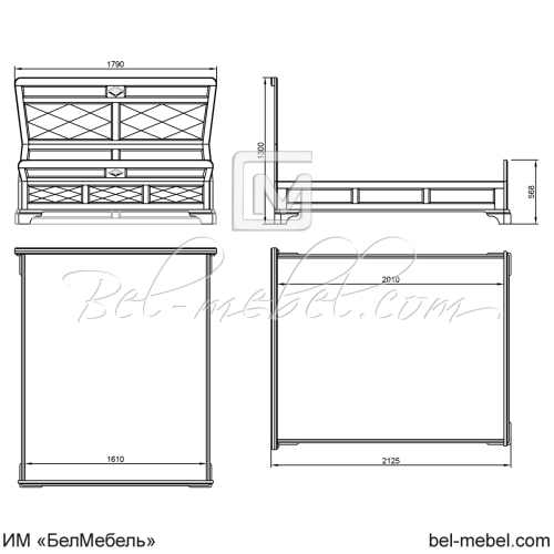 Кровать "Софи" СКМ-004-21/1600