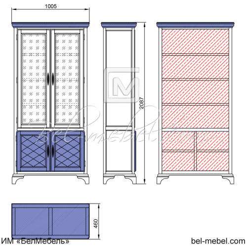 Шкаф для книг "Софи" СКМ-004-49