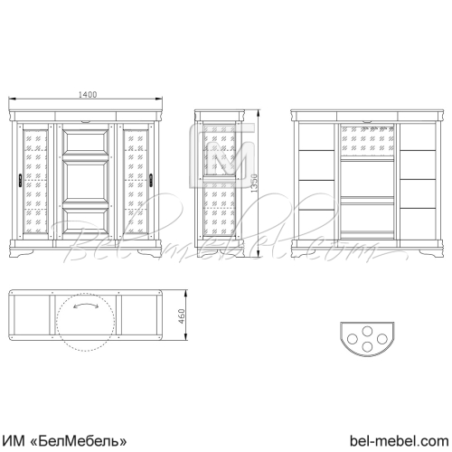 Шкаф комбинированный "Маэстро" эскиз 24