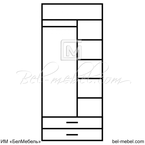 Комплект полок для шкафа TIFFANY 2DG2S