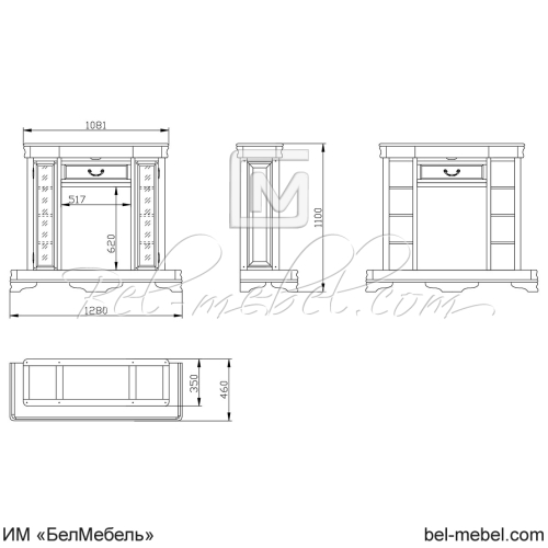 Тумба "Маэстро" СКМ-002-45 (портал камина)
