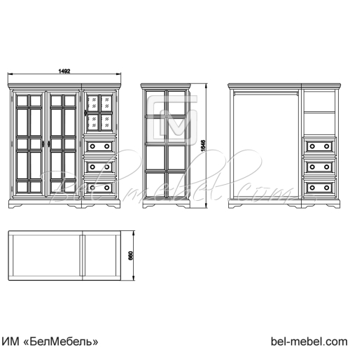 Шкаф комбинированный "Сальвина" СКМ-003-21