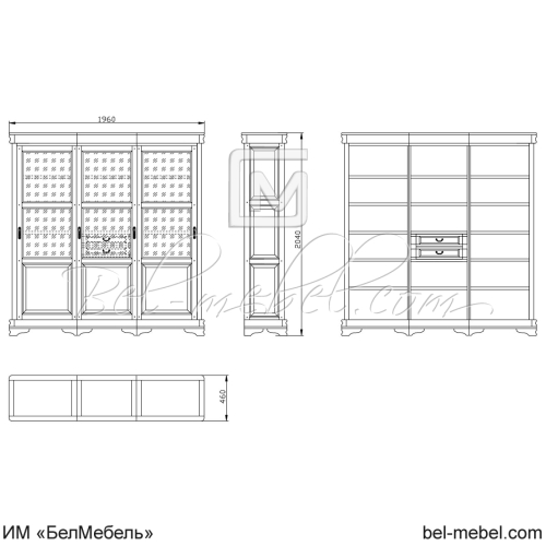 Шкаф для книг "Маэстро" эскиз 74