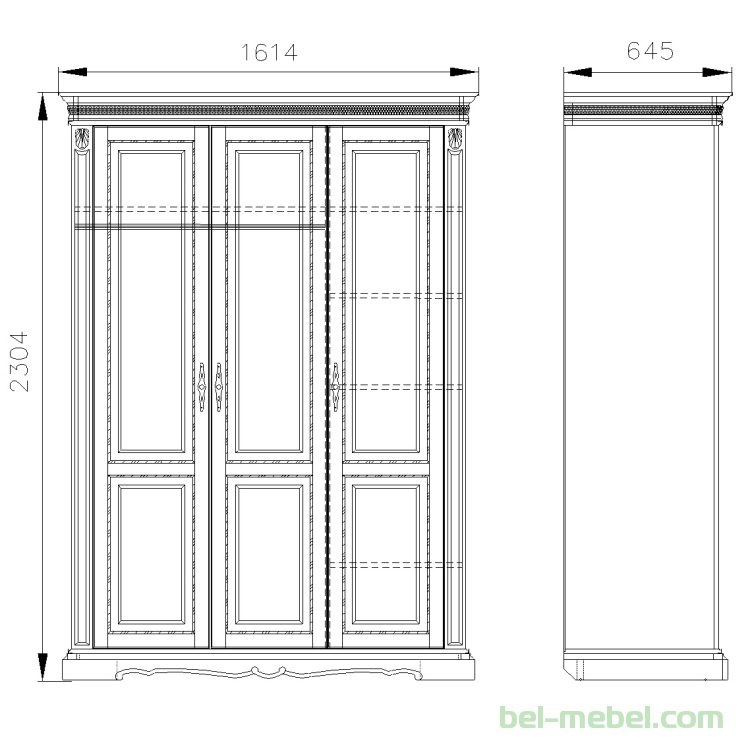 Шкаф для одежды 3Д "Милана" П4.265.1.01
