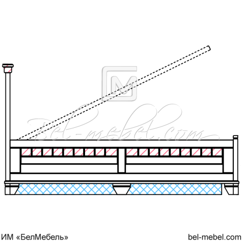 Кровать двойная 006 24П 1600 с подъемным механизмом