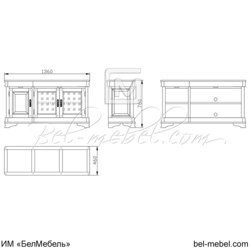 Тумба под ТВ "Маэстро" эскиз 9
