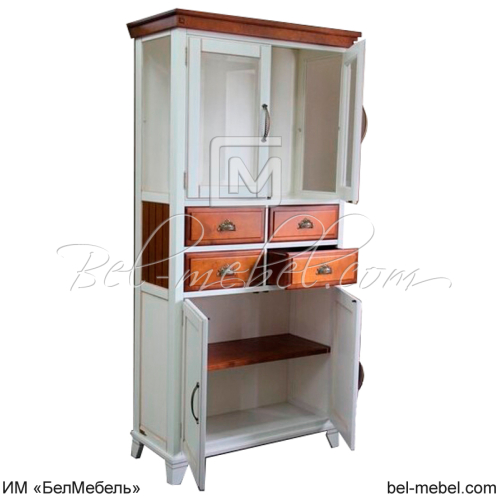 Шкаф с витриной "Винтаж" СКМ-006-58