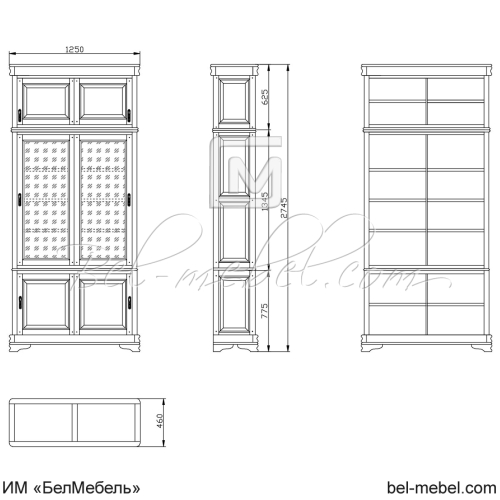 Шкаф для книг "Маэстро" эскиз 100