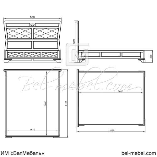 Кровать "Софи" СКМ-004-22/1600