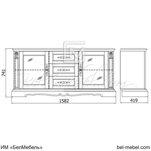 Тумба "Милана Классик" П4.0265.2.19