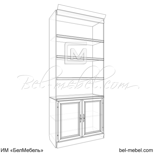 Шкаф комбинированный для библиотеки "Оскар" ММ-218-330