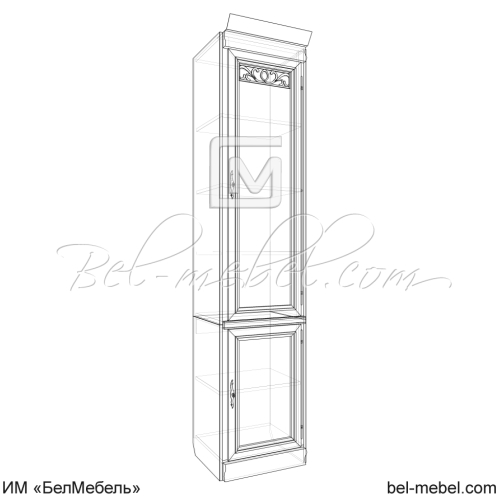 Шкаф комбинированный для библиотеки "Оскар" ММ-218-122