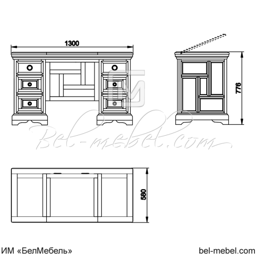 Стол туалетный "Сальвина" СКМ-003-61